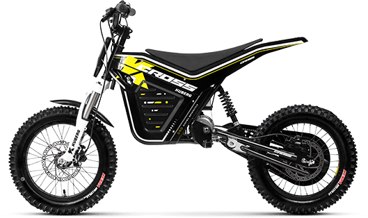 Product shot for the Kuberg Cross electric dirt bike.